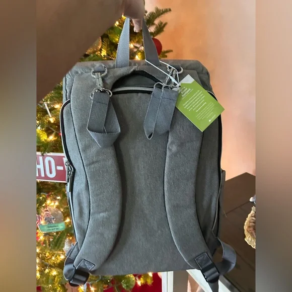 NWT..Gray Diaper Bag Backpack for Men and Women - Picture 9 of 9